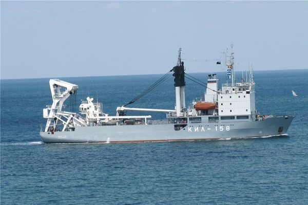 Russian crane ship with the bow number KIL-158. Russian crane ship with the bow number KIL-158. - Sputnik International