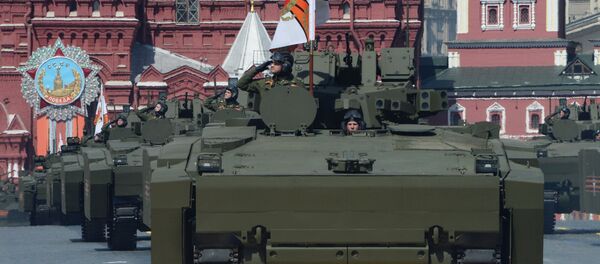 Kurganets-25 armored personnel carriers with medium-category caterpillar chassis at the military parade to mark the 71st anniversary of Victory in the 1941-1945 Great Patriotic War, May 9, 2016 Kurganets-25 armored personnel carriers with medium-category caterpillar chassis at the military parade to mark the 71st anniversary of Victory in the 1941-1945 Great Patriotic War, May 9, 2016 - Sputnik International
