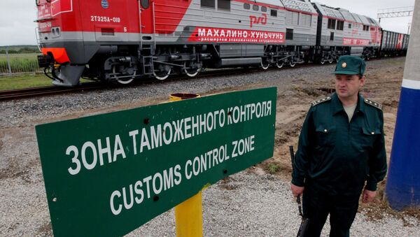 Railway checkpoint between the Russian station Makhalino and Chinese station Hunchun. File photo - Sputnik International