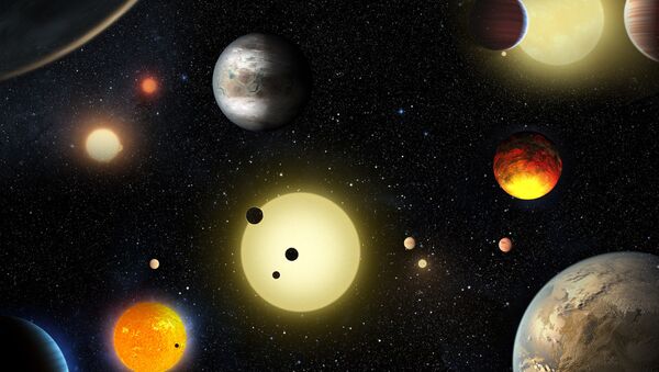 This artist's concept depicts select planetary discoveries made to date by NASA's Kepler space telescope. - Sputnik International