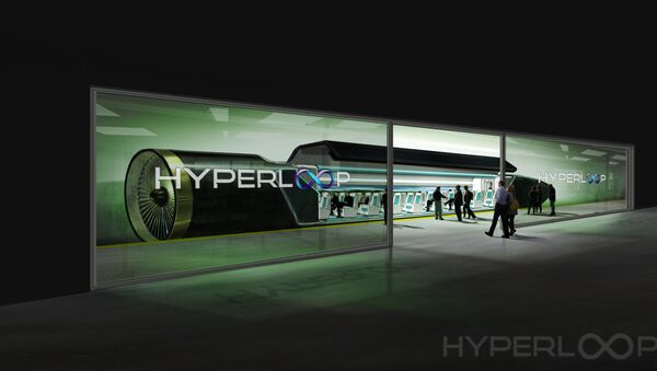 An image showing passengers boarding the Hyperloop transportation system. - Sputnik International