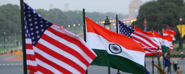 U.S. and Indian flags. File photo - Sputnik International