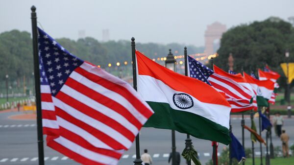 U.S. and Indian flags. File photo - Sputnik International