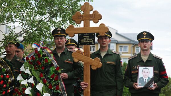 Farewell ceremony for Russia's Syria casualty Anton Yerygin - Sputnik International