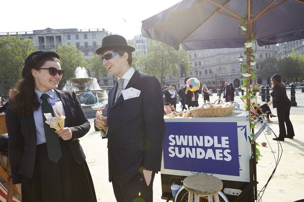 London's Trafalgar Square transformed into an interactive, tropical tax haven by Oxfam, Action Aid and Christian Aid. London's Trafalgar Square transformed into an interactive, tropical tax haven by Oxfam, Action Aid and Christian Aid. - Sputnik International