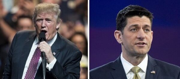 US Republican presidential candidate Donald Trump (left) and Speaker of the House Paul Ryan - Sputnik International