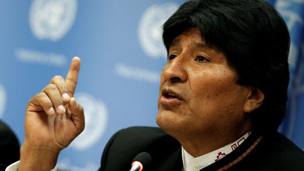 Bolivia's President Evo Morales speaks at a news conference after addressing a United Nations General Assembly special session. - Sputnik International
