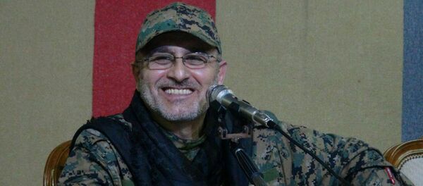 Top Hezbollah commander Mustafa Badreddine is seen in this handout picture released by Hezbollah Media office on May 13, 2016. Top Hezbollah commander Mustafa Badreddine is seen in this handout picture released by Hezbollah Media office on May 13, 2016. - Sputnik International