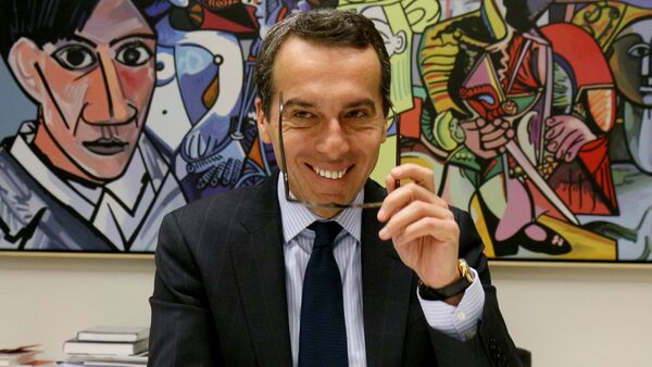 CEO of OeBB holding, the Austrian railway company, Christian Kern speaks during an interview with The Associated Press in Vienna. (File) - Sputnik International