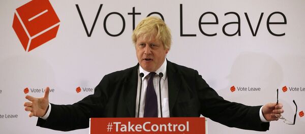 London Mayor Boris Johnson speaks at a Vote Leave rally in Newcastle, Britain April 16, 2016. - Sputnik International