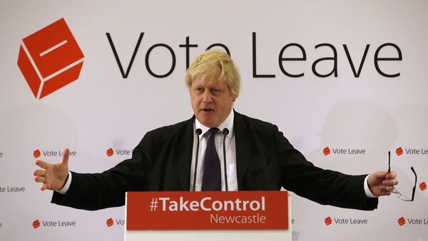 London Mayor Boris Johnson speaks at a Vote Leave rally in Newcastle, Britain April 16, 2016. - Sputnik International