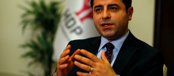 The leader of Turkey's pro-Kurdish opposition Peoples' Democratic Party (HDP) Selahattin Demirtas (File) The leader of Turkey's pro-Kurdish opposition Peoples' Democratic Party (HDP) Selahattin Demirtas (File) - Sputnik International