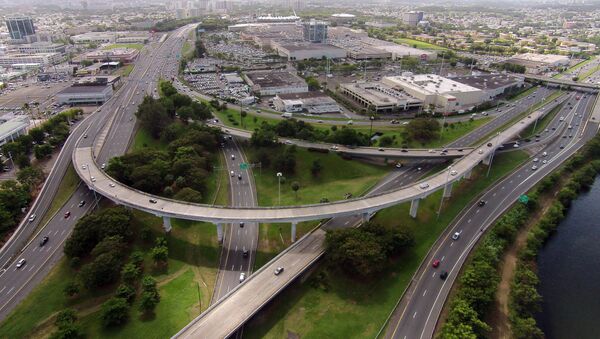 Cars drive along the junction of PR-52 and PR-22 highways in San Juan, Puerto Rico (File) - Sputnik International