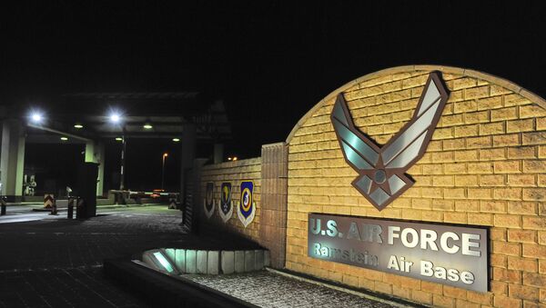 Logo at the entrance of the US Air base in Ramstein (File) - Sputnik International