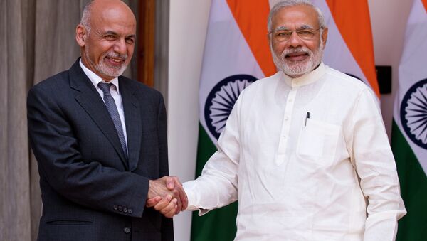 Indian Prime Minister Narendra Modi and  Afghan President Mohammad Ashraf Ghani - Sputnik International