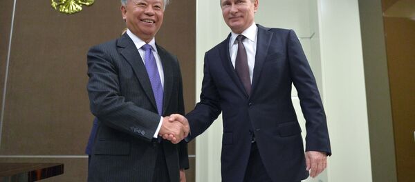 President Vladimir Putin's meeting with President of Asian Infrastructure Investment Bank Jin Liqun President Vladimir Putin's meeting with President of Asian Infrastructure Investment Bank Jin Liqun - Sputnik International