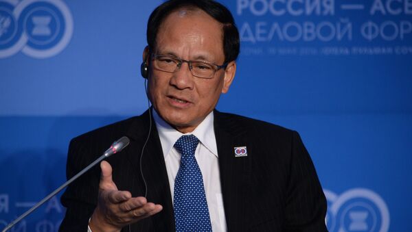 ASEAN Secretary-General Le Luong Minh at the plenary session, Russia–ASEAN Partnership in the New Integration Architecture of the Asia-Pacific Region: Opportunities for Businesses, held as part of the ASEAN-Russia Business Forum at the Pullman Sochi Centre Hotel - Sputnik International