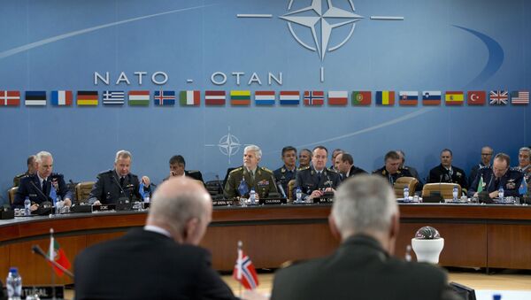 NATO's Chairman of the Military Committee, Czech Gen. Petr Pavel, rear center left, opens a meeting of NATO's Military Committee at NATO headquarters in Brussels (File) - Sputnik International