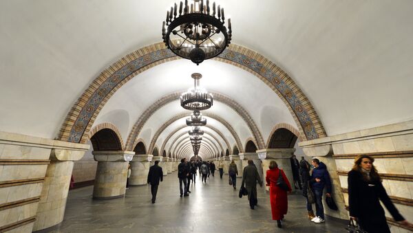 Corridor of the Gold Gate subway station, Kiev - Sputnik International