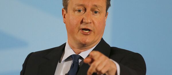 Britain's Prime Minister David Cameron addresses members of a World Economic Forum event focusing on Britain's EU referendum in London, Tuesday, May 17, 2016. Britain's Prime Minister David Cameron addresses members of a World Economic Forum event focusing on Britain's EU referendum in London, Tuesday, May 17, 2016. - Sputnik International