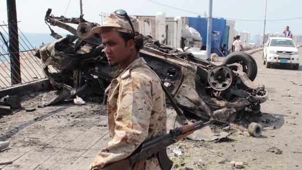 A member of the Yemeni security forces (file) - Sputnik International