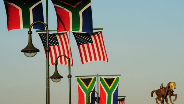 South Africa and United States of America flags around the Union Buildings. Republic of South Africa (File) - Sputnik International
