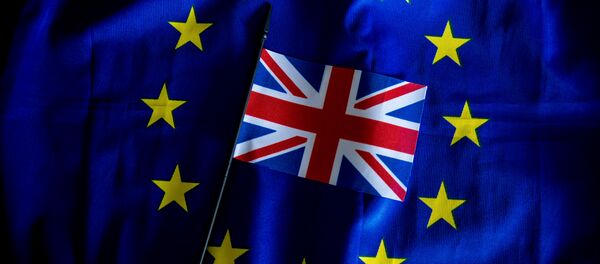 This photo illustration created on May 20, 2016 in Lille shows the flags of the European Union and the United Kingdom This photo illustration created on May 20, 2016 in Lille shows the flags of the European Union and the United Kingdom - Sputnik International