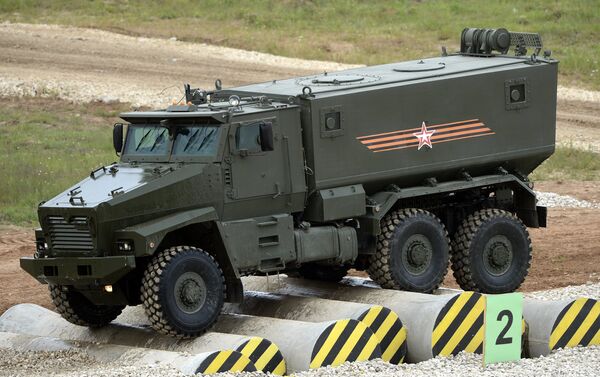 A Typhoon-U enhanced protection armored vehicle at the ARMY 2015 International Military-Technical Forum - Sputnik International