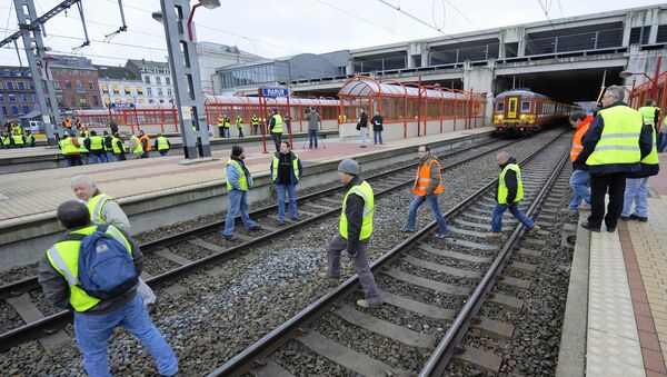 Rail workers strike. Belgium (File) - Sputnik International
