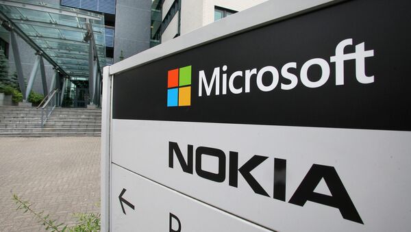 A view of Microsoft and Nokia signs in Peltola, Oulu, Finland (File) - Sputnik International