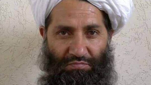 Taliban new leader Mullah Haibatullah Akhundzada is seen in an undated photograph, posted on a Taliban twitter feed on May 25, 2016, and identified separately by several Taliban officials, who declined be named - Sputnik International