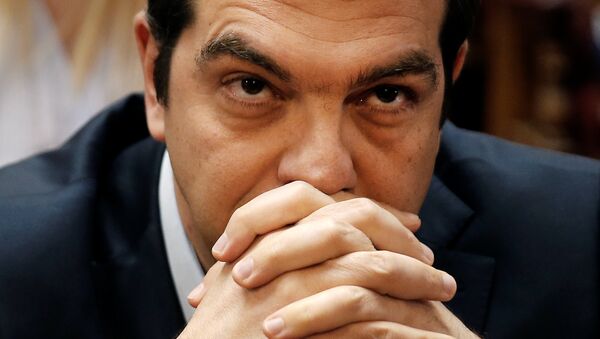Greek Prime Minister Alexis Tsipras looks on before a ruling Syriza party parliamentary group session in Athens, Greece, May 6, 2016. - Sputnik International