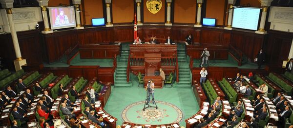 Tunisian parliament members gather during the inaugural session of the newly elected Tunisian parliament in Tunis, Tuesday, Dec. 2, 2014 Tunisian parliament members gather during the inaugural session of the newly elected Tunisian parliament in Tunis, Tuesday, Dec. 2, 2014 - Sputnik International