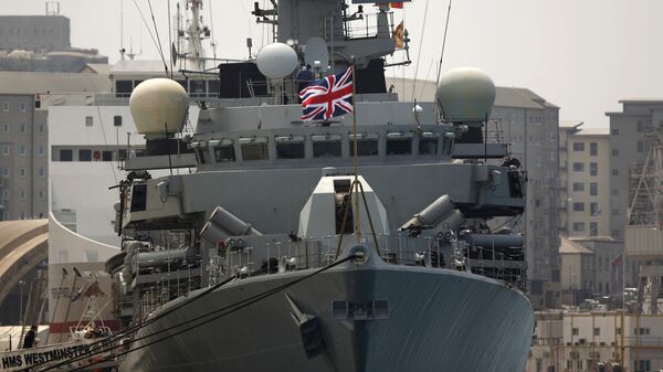 Britain's Royal Navy warship HMS Westminster sits docked in Gibraltar, Monday, Aug. 19, 2013 - Sputnik International