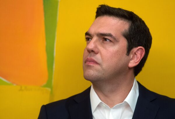 May 27, 2016. Greek Prime Minister Alexis Tsipras following talks with Russian President Vladimir Putin in Athens. May 27, 2016. Greek Prime Minister Alexis Tsipras following talks with Russian President Vladimir Putin in Athens. - Sputnik International