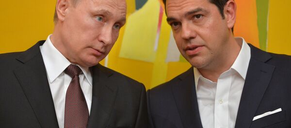 May 27, 2016. Russian President Vladimir Putin during talks with Greek Prime Minister Alexis Tsipras in Athens. - Sputnik International