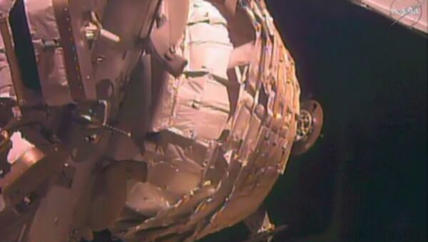 In this image taken from NASA video on Saturday, May 28, 2016, the Bigelow Expandable Activity Module, or BEAM, is in the process of being inflated. - Sputnik International