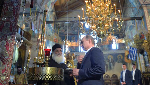 May 28, 2016. Russian President Vladimir Putin visits Mount Athos - Sputnik International