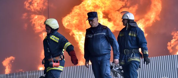 Ukrainian firefighters (file) Ukrainian firefighters (file) - Sputnik International