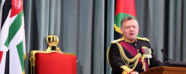 Jordanian King Abdullah II delivers a speech at the parliament (file) Jordanian King Abdullah II delivers a speech at the parliament (file) - Sputnik International