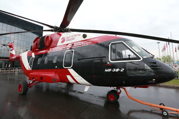 MI-38-2 helicopter at the 9th International HeliRussia helicopter industry exhibition 2016. MI-38-2 helicopter at the 9th International HeliRussia helicopter industry exhibition 2016. - Sputnik International