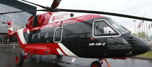 MI-38-2 helicopter at the 9th International HeliRussia helicopter industry exhibition 2016. - Sputnik International