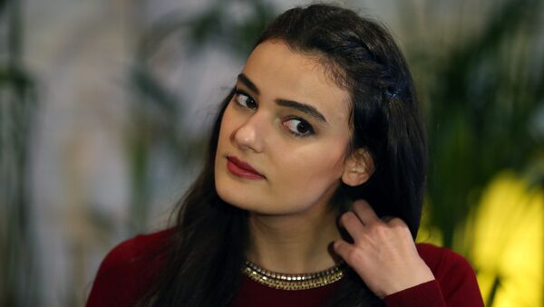 Former Miss Turkey Merve Buyuksarac speaks to The Associated Press in Istanbul, Turkey - Sputnik International