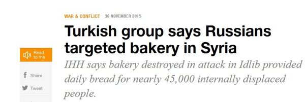 Screenshot of the article's headline - Sputnik International