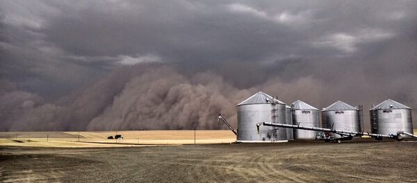 A haboob blankets a farm in the US. - Sputnik International