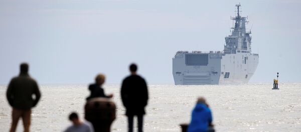 The Mistral-class helicopter carrier Gamal Abdel Nasser (ex-Vladivostok) leaves the STX Les Chantiers de l'Atlantique shipyard site in Saint-Nazaire, western France, May 6, 2016 The Mistral-class helicopter carrier Gamal Abdel Nasser (ex-Vladivostok) leaves the STX Les Chantiers de l'Atlantique shipyard site in Saint-Nazaire, western France, May 6, 2016 - Sputnik International