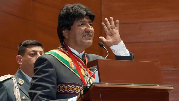 Bolivia's President Evo Morales speaks during a ceremony in Sucre, Bolivia, May 24, 2016 - Sputnik International