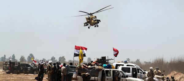 Iraqi pro-government forces gather near al-Sejar village, north-east of Fallujah, on May 25, 2016, as they take part in a major assault to retake the city from Islamic State (IS) group - Sputnik International