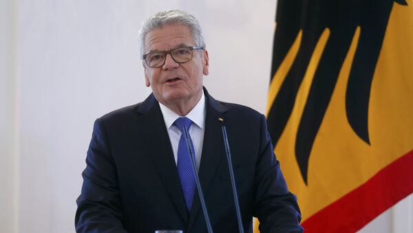 German President Joachim Gauck gives a press statement at the presidential residence Bellevue Palace in Berlin, Germany, June 6, 2016 - Sputnik International