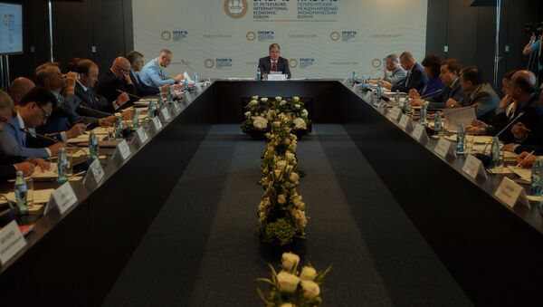 Deputy Prime Minister Sergei Prikhodko at the meeting of the Organizing Committee on the Holding of the 20th St. Petersburg International Economic Forum, at Expoforum - Sputnik International